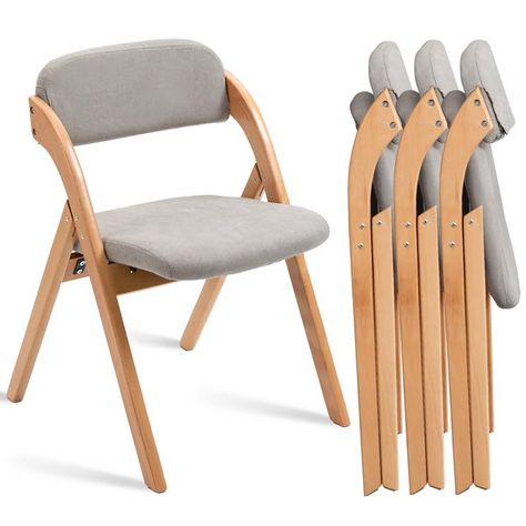 PRICES MAY VARY. Foldable Feature: Folding chairs can be used for outdoor, campings, parties, dining room, kitchen, RV, or adds seating when you have extra guests. This wooden folding chair best for compactly storage Upholstered Seat: Soft padded cushion and thicken backrest of these foldable dinning chairs are made of high elastic foam which will bring a comfortable seating experience to you Easy to Clean: The removable seat slipcover is easy to clean. The linen fabric cover is breathable and d Folding Chair For Dining Table, Folding Desk Chair, How To Dress Up Folding Chairs, Foldable Desk Chair, Folding Dining Chairs Space Saving, Foldable Dining Chairs, Folding Chairs Dining Room, Folding Floor Chair, Foldable Office Chair