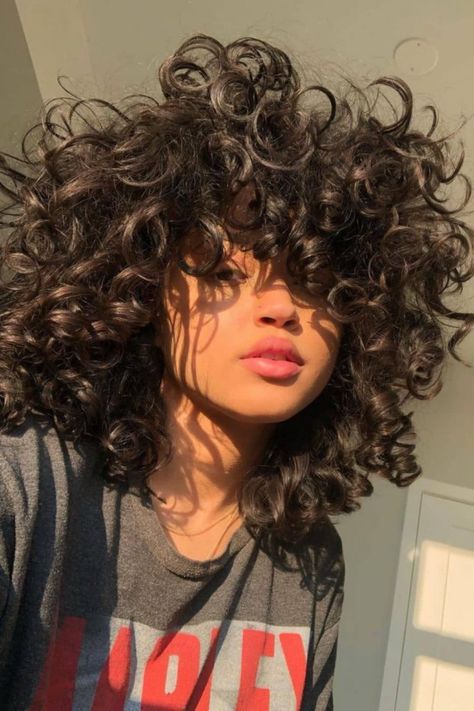 Wolf Cut Curly Hair, Cut Curly Hair, Natural Curly Hair Cuts, Haircuts For Curly Hair, Wolf Cut, Curly Hair Inspiration, Curly Girl Hairstyles, Hair Color And Cut, Curly Hair Cuts