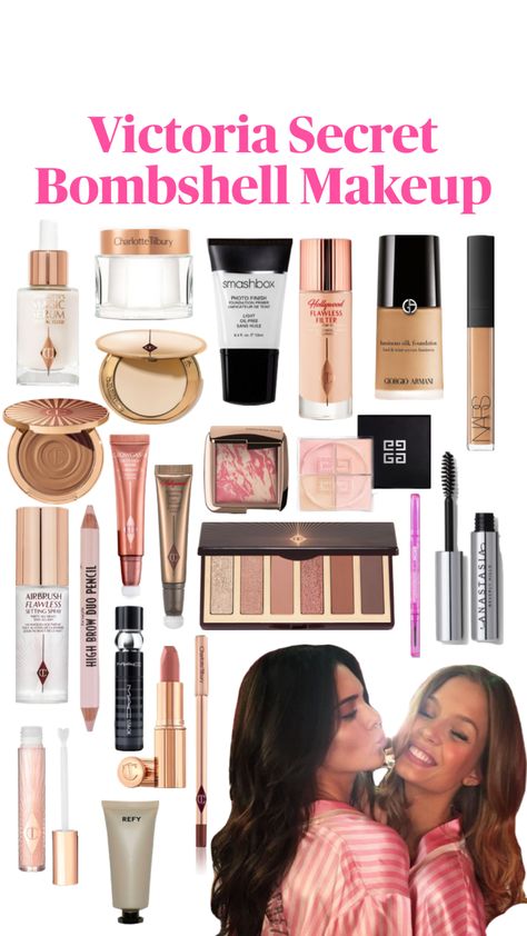 Victoria secret bombshell makeup #makeup #victoriasecret #vsangel #vsaesthetic Bombshell Makeup, Victoria Secret Bombshell, Makeup Vs No Makeup, Angel Makeup, Makeup Help, Victoria Secret Makeup, Makeup Tut, Pinterest Makeup, Fancy Makeup