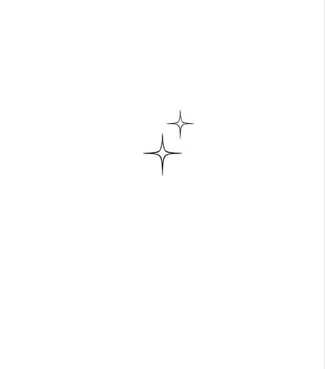 Two Small Stars Tattoo, Solid Star Tattoo, Star And Heart Tattoo Designs, Micro Star Tattoo, Stars And Hearts Tattoos, Fine Line Dainty Tattoo, 2 Stars Tattoo, Diamond Star Tattoo, Star Minimalist Tattoo