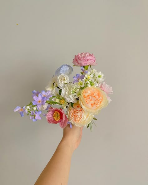 bridesmaid bouquet lineup from 5 different weddings 💫 Small Spring Bridesmaid Bouquet, Small Wedding Bouquets Summer, Wildflower Wedding Bouquet Bridesmaid, Spring Flower Boutonniere, Jr Bridesmaid Bouquet, Small Colorful Wedding Bouquet, Bouquet Of Flowers Bridesmaid, Colourful Bridesmaid Bouquet, Tiny Bridesmaid Bouquet