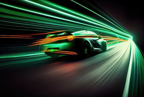 Over Speeding Car, Car Photography Ideas Angles, Speed Background, 3d Tunnel, Car On Road, Background Car, Blurry Lights, Shutter Speed Photography, Car Night