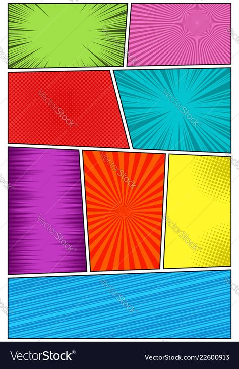 Vertical Comic Layout, Comic Book Effects, Comic Frame Design, Comic Strip Poster, Comics Background Template, Comic Frame Template, Comic Book Panels Layout, Comic Page Layout, Comic Strip Background