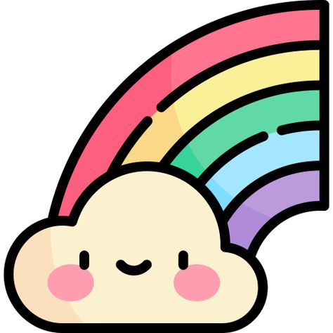 Cute Rainbow Drawings, Rainbow Icon, Cute Pictures To Draw, Rainbow Vector, Rainbow Drawing, Minecraft Banner Designs, Easy Drawings For Beginners, Easy Drawings For Kids, Cute Doodles Drawings