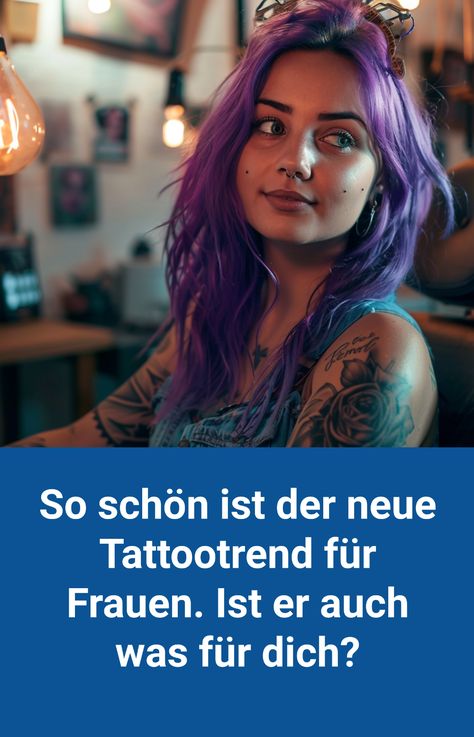 Wie wir inzwischen alle wissen, gibt es bei Tattoos genau so viele verschiedene Trends und Styles wie bei jeder anderen Moderichtung auch. Vom Arschgeweih in den 90ern, über persönliche Portraits, bis hin zum Unendlichkeitszeichen - jedes Jahrzehnt hat mindestens einen Tattoo-Trend, der eine verhältnismäßig große Gruppe von Menschen verziert. Tattoo Trends 2024 Women, Arm Tatoos Woman, Tattoos 2024, Tattoo Trend, Geniale Tattoos, Tattoo Trends, Hand Tattoos, Tattoos, Quick Saves