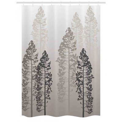 East Urban Home Country Stall Shower Curtain Single + Hooks Size: 54" W x 78" L Fall Tree Decor, Ombre Backdrop, Country Shower Curtain, Country Bathrooms, Adventure Artwork, Green Shower Curtains, Stall Shower, Stall Shower Curtain, Warm Taupe