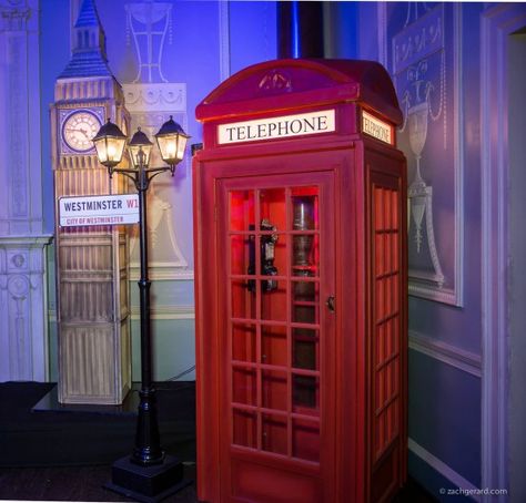 Around The World Prom Theme, London Theme Parties, Bond Party, British Tea Party, British Party, London Blitz, Around The World Theme, Red Telephone Box, London Theme