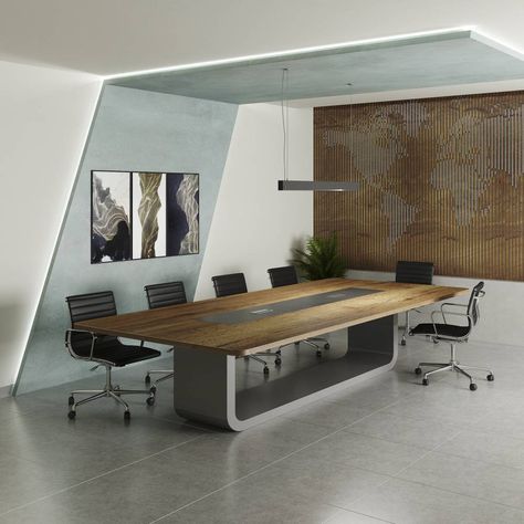 Conference Table Design Modern, Boardroom Table Design, Meeting Table Design, Office Conference Table, Modern Conference Table Design, Conference Table Design, Office Furniture Layout, Small Office Design Interior, Modern Conference Table