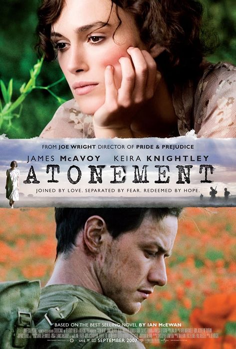 Atonement Movie, Best Selling Novels, Ian Mcewan, Posters Uk, Vanessa Redgrave, 500 Days Of Summer, Sam Claflin, Film Editing, Atonement