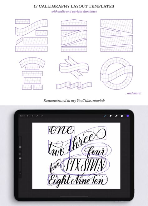 Grids Lettering, Calligraphy Composition, Lettering Layout, Letter Composition, Procreate Ipad Tutorials, Lettering Guide, Ipad Tutorials, Procreate Lettering, Hand Lettering Inspiration