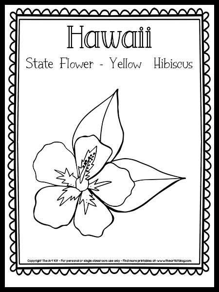 Hawaii State Project, Hawwain Theme, Hibiscus Flower Craft, Hawaiian Coloring Pages, Hawaii Coloring Pages, Hawaii State Flower, Toddler Vacation, Hawaii Crafts, 2024 Bujo