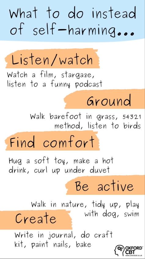 Ways To Distract Yourself Thoughts, Healthy Ways To Release Emotions, How To Distract Yourself Thoughts, Things To Distract Yourself, Ways To Distract Yourself, Distract Yourself, Control Yourself, Healthy Coping Skills, Mental Health Activities