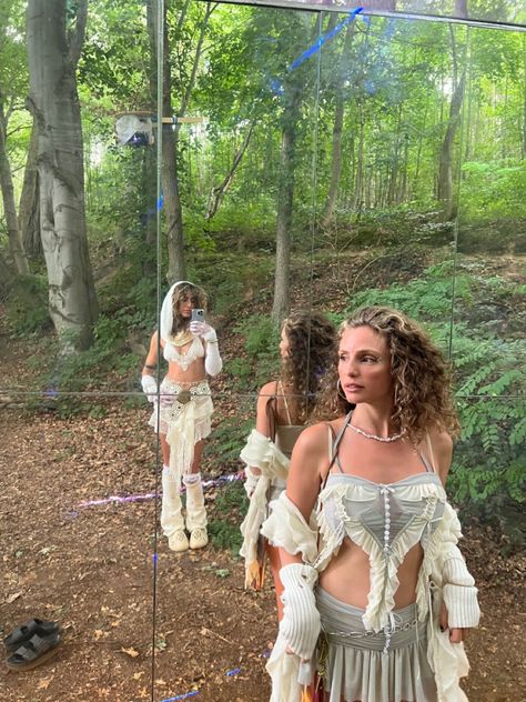 Elf Festival Outfit, Hooded Festival Outfit, Earthy Festival Outfits, Shambala Festival Outfit, Forest Rave Outfit, Forbidden Kingdom Festival Outfits, Fairy Asthetics Outfit, Desert Rave Outfits, Tomorrowland Outfit Ideas