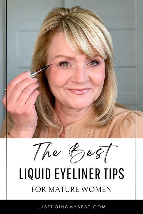 Discover timeless elegance with our latest YouTube tutorial! Learn expert tips and tricks for mastering stunning eyeliner looks tailored specifically for mature eyes. From subtle enhancements to dramatic effects, this comprehensive eyeliner tutorial covers it all. Perfect for women over 50, especially those with hooded eyes, unlock the secrets to achieving flawless makeup looks that defy age. Elevate your beauty game with our must-watch eyeliner tutorial today! #eyelinertutorial #eyelinerlooks Eyeliner For Hooded Eyes Over 50, How To Apply Liquid Eyeliner, Eyeliner Over 50, How To Wear Eyeliner, Apply Liquid Eyeliner, Eyes Eyeliner, Liquid Eyeliner Pen, Watery Eyes, Best Eyeliner