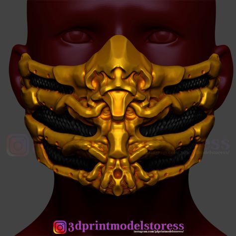 Scorpion Mask, Tomb Raider Cosplay, Cosplay Helmet, Printable Masks, Handmade Mask, Dog Mask, 3dprinting Design, Cosplay Diy, Retro Futuristic