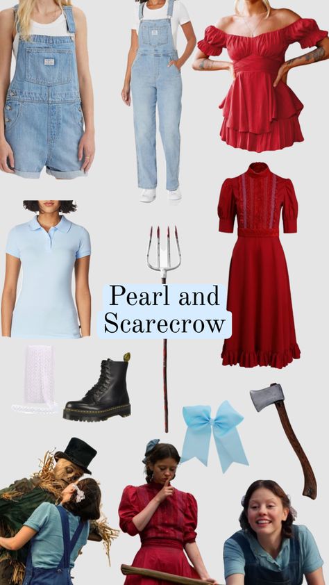 Pearl Mia Goth, A24 Horror, Movie Couples Costumes, Horror Movie Costume, Strawberry Shortcake Halloween Costume, Halloween Couples Costume, Horror Movie Costumes, Roblox Pfp, Scarecrow Halloween