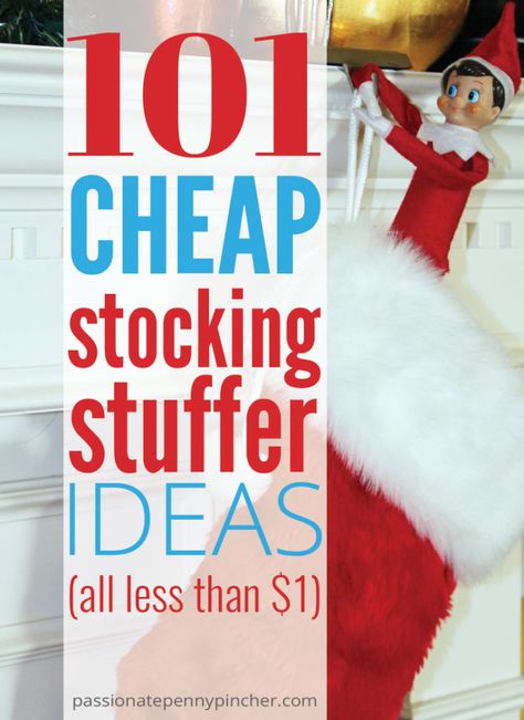 Do not bust your budget on stocking stuffers this Christmas! Check out these 101 cheap stocking stuffer ideas! Cheap Stocking Stuffer Ideas, Homemade Stocking Stuffers, Sticking Stuffers, Cheap Stocking Stuffers, Passionate Penny Pincher, Stocking Stuffers For Adults, Diy Stocking Stuffers, Tree Gifts, Stocking Stuffer Ideas