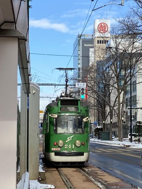 Sapporo Streetcar by CormacZissou The post Sapporo Streetcar appeared first on Alo Japan. Aesthetic Country, Sapporo Japan, Light Rail, Japan Photo, Dream City, Sapporo, Animal Crossing, Around The Worlds, Wonder