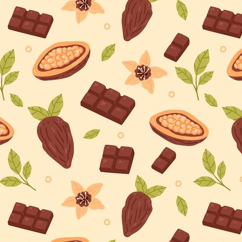 Diseño de patrón de chocolate dibujado a... | Free Vector #Freepik #freevector #fondo-chocolate #fondo-ilustracion #fondo-postres #chocolate Illustrated Chocolate Packaging, Chocolate Illustration Graphics, Chocolate Vector, Chocolate Illustration, Chocolate Drawing, Ice Cream Packaging, Creative Wall Painting, Graphic Shapes Design, Adventure Seeker