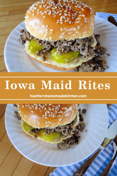 Made Rites Recipe, Homemade Maid Rites, Maid Rites Recipe Easy, Maidrite Recipe Iowa Crockpot, Maid Right Sandwich Recipe, Iowa Maid Rites Recipe, Iowa Maidrites Recipe, Maidrite Recipe Iowa, Company Sandwiches