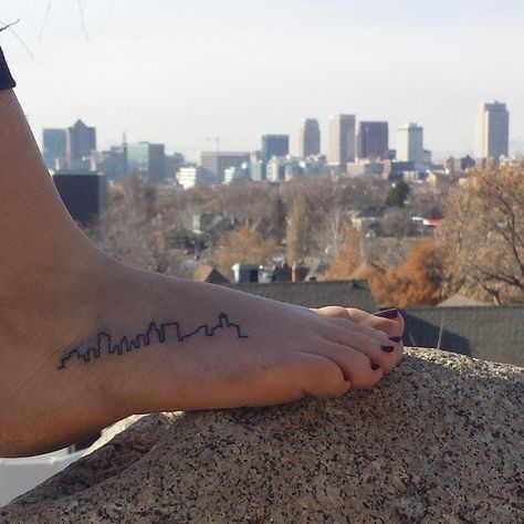 32 City Skyline Tattoos That Prove Home Is Where Your Ink Is 27 Tattoo, Skyline Tattoo, Perth City, C Tattoo, Perth Australia, Smart Living, Home Is Where, Real Life Stories, City Skyline