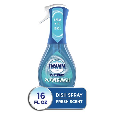 Dawn Platinum Powerwash Dish Spray, Dish Soap, Fresh Scent, 16oz - Walmart.com - Walmart.com Dawn Platinum, Dawn Dishwashing Liquid, Grease Cleaner, Apple Scent, Apple Dishes, Dawn Dish Soap, Liquid Dish Soap, Dishwasher Soap