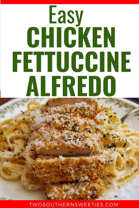 This delicious and easy Chicken Fettuccine Alfredo will wow your family and friends. | Olive Garden Chicken Fettuccine Alfredo | Italian Food | Italian Recipes | Air Fryer Chicken Fettuccine Alfredo | best chicken fettuccine Alfredo | Healthy Fettuccine Alfredo | #chicken #italianrecipes Easy Chicken Fettuccine, Easy Chicken Fettuccine Alfredo, Chicken Alfredo Fettuccine Recipe, Chicken Fettuccine Alfredo, Chicken Fettuccine, Fettuccine Alfredo Recipes, Alfredo Recipe, Fettuccine Alfredo, Chicken Alfredo