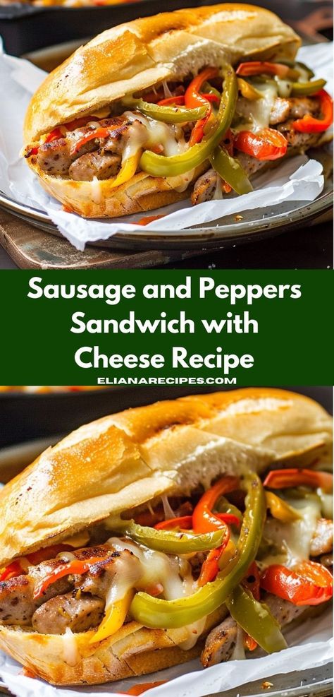 Need dinner ideas easy to prepare? This Sausage and Peppers Sandwich with Cheese recipe is your answer. Combining sausage recipes, peppers, and cheese, it’s a delicious sandwich idea perfect for dinner for two. Onion Sandwich Recipe, Recipes Peppers, Sausage Sandwich Recipes, Sausage And Peppers Sandwich, Onion Sandwich, Italian Sausage Sandwich, Sausage Peppers And Onions, Sauteed Peppers And Onions, Pepper Sandwich