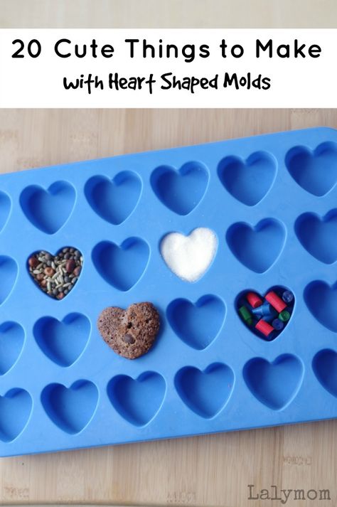 20 Cute Valentine's Day Gifts to Make with Heart Shaped Silicone Molds - Gifts, recipes and kids activities Valentines Bricolage, Gifts To Make, Cute Valentines Day Gifts, Preschool Valentines, Valentine Activities, Valentines Day Activities, Easy Diy Gifts, Things To Make, Themed Crafts