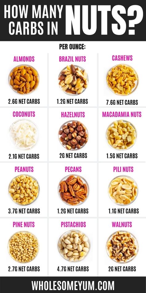 Best Low Carb Foods, Keto Friendly Nuts List, Low Carbs List, Low Carb Nuts List, Nuts On Keto, Low Carb Guide, Low Carb Beans List, Keto Nuts List, Best Nuts For Keto