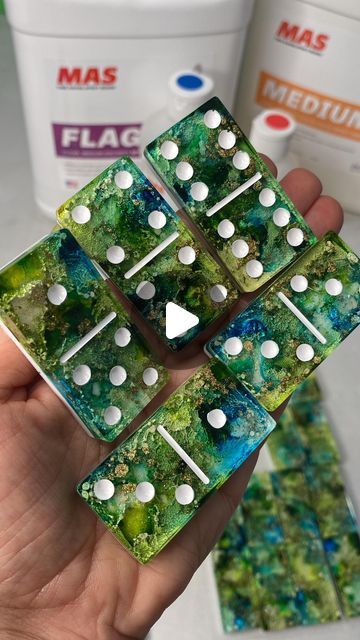 Annie Morcos on Instagram: "🌍 🫶🏽 Mother Earth Resin Dominos: game nights will never be any more beautiful! I LOVE how these turned out! What color combo do you want to see next? SHOP: Link in bio.

🩵 RESIN: @masepoxies 👉🏽 “AnniesArt”
🎨 INK: @jacquardproducts" Resin Domino Set, How To Make Resin Dominoes, Diy Resin Dominoes, Resin Dominoes Diy, Dominos Resin, Resin Dominoes Ideas, Diy Dominoes, Resin Dominos, Dominos Game