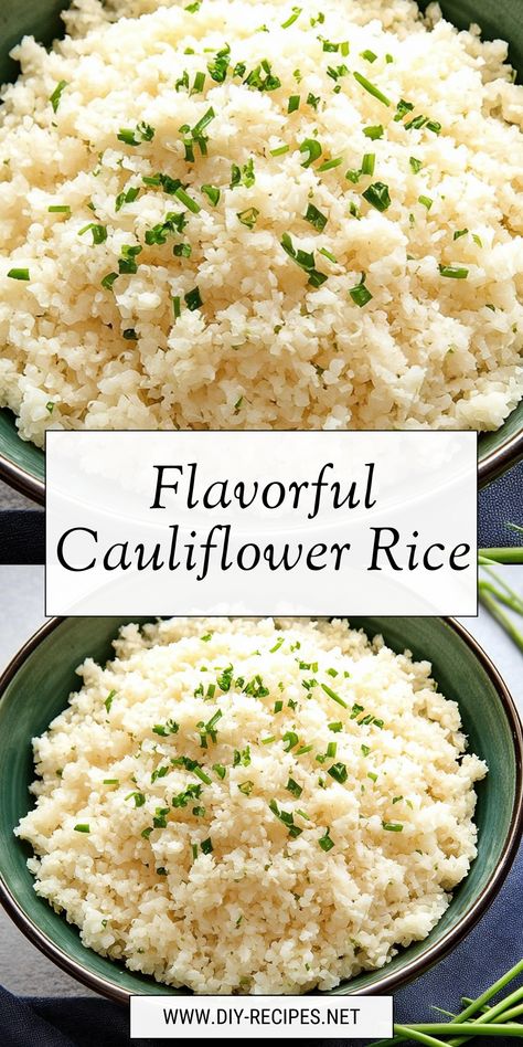 Add flavor to your plate with this cauliflower rice! A healthy and tasty alternative to rice, with a hint of lime and fresh scallions. Fresh Cauliflower Rice, Rice And Cauliflower Recipes, Fresh Riced Cauliflower Recipes, Cauli Rice Recipes, Califlour Rice Recipe, Cauliflower Rice Recipes Dairy Free, Best Cauliflower Rice, Recipes For Cauliflower Rice, Rice Coliflower