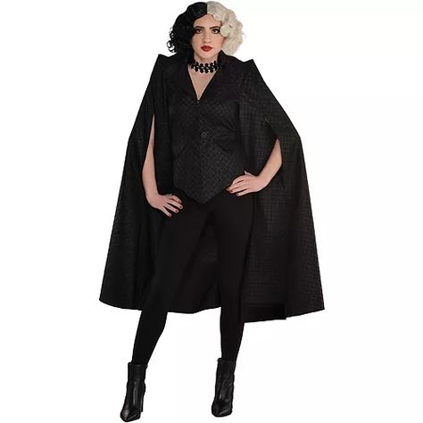 Clark Kent Costume, Cruella Fashion, Cruella Deville Costume, Cruella Costume, Costume Capes, Dramatic Fashion, Plus Size Costume, Plus Size Halloween Costume, Cruella Deville