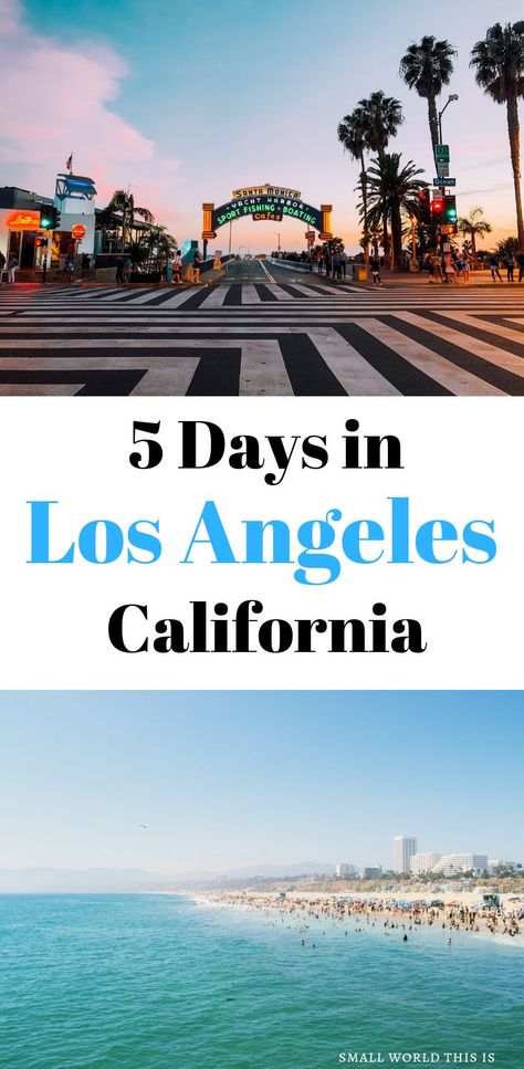 Need help creating an Los Angeles itinerary for 5 days and how to make the most of your time in this city? Here's a complete guide to how to make the most of your visit, including which sights to see, where to eat, and where to stay #losangeles #travel Los Angeles Trip, California Beach Vacation, Los Angeles Itinerary, La Travel Guide, Los Angeles Travel Guide, London Travel Guide, Los Angeles Downtown, Best Beaches To Visit, California Travel Guide