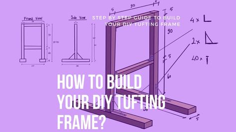 How To Build A Rug Tufting Frame, Diy Rug Tufting Frame, Tufting Frame Diy, Rug Tufting Frame, Diy Tufting, Tufting Frame, Tufting Rugs, Tufting Diy, Punch Needling