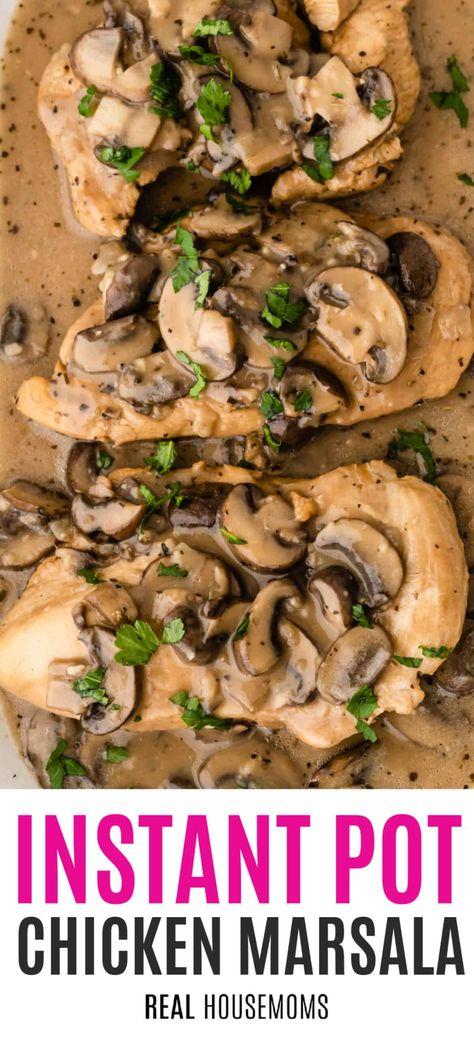 Instant Pot Chicken Marsala, Recipes Instapot, Chicken Mushroom Recipes, Marsala Chicken Recipes, Recipes Mexican, Pot Recipes Easy, Pressure Cooker Chicken, Food Fast, Creamy Mushroom Sauce