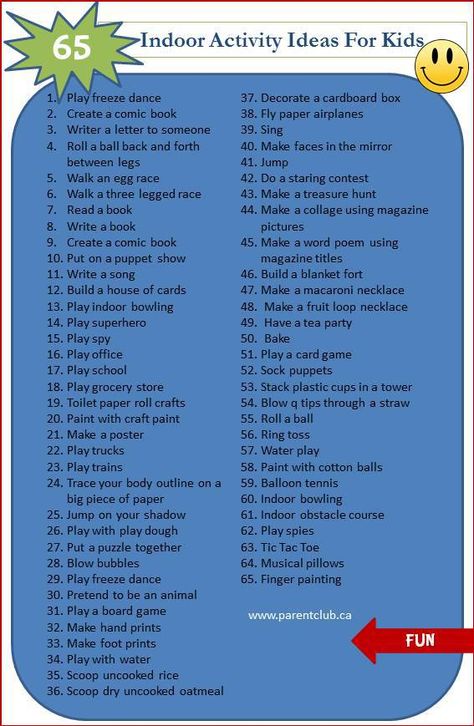 65 Indoor Activity Ideas for Kids Activity Ideas For Kids, Babysitting Activities, Babysitting Fun, Indoor Activities For Toddlers, Easy Toddler Activities, Baby Sitting, School Vacation, Snow Days, Indoor Activities For Kids