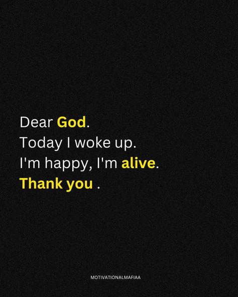 Grateful for another day of life and happiness. Thank you, God. 🙏 Like, comment, share, save, and follow @motivationmafiaaa for daily inspiration! #Gratitude #Thankful #Blessed #DailyMotivation #PositiveVibes #MotivationMafia Happy And Grateful Quotes, Thank You God Quotes Gratitude, Up And Grateful Lord, Thank You God For Another Day, Thanking God, Thank God For Another Day, Thank You God For Another Birthday, Thank You Lord For Another Day, Blessings Quotes Thankful