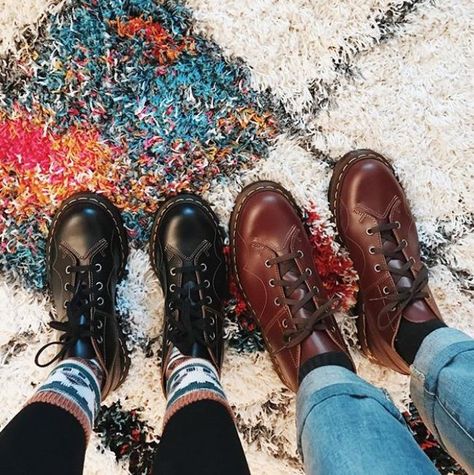 #DOUBLEDOCS. The 5 Eyelet Monkey Boot in Vintage Smooth leather. Which colour will you choose? Shared by shinyuvictoria. Dr Martens Boots Outfit, Monkey Boots, Red Doc Martens, White Doc Martens, Doc Martens Outfits, Doc Martens Style, Doc Martens Outfit, Doc Martens Boots, Army Boots