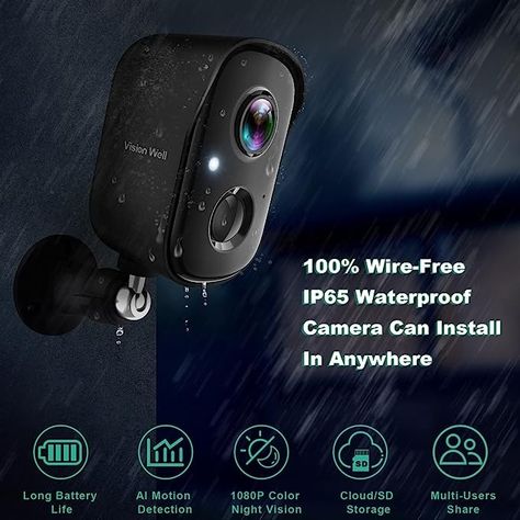 Security Cameras Wireless Outdoor, 1080P Battery Powered AI Motion Detection Spotlight Siren Alarm WiFi Surveillance Indoor Home Camera, Color Night Vision, 2-Way Talk, Waterproof, Cloud/SD Storage Security System Sensors, Small Digital Camera, Siren Alarm, Waterproof Camera, Wireless Security Cameras, Outdoor Camera, Wireless Camera, Home Camera, Home Surveillance