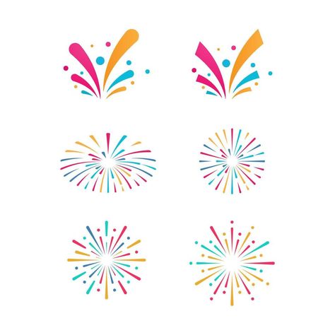 Firework vector icon illustration Celebration Logo Design, Firework Illustration, Fireworks Aesthetic, Pride Logo, Fireworks Design, Vector Icons Illustration, Fun World, Doodle Illustration, 로고 디자인