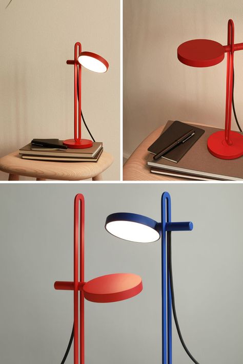 Fun Desk Lamp, Desk Lighting Ideas, Desk Lamp Aesthetic, Modern Desk Lamp Design, Minimalist Desk Lamp, Desk Lamp Design, Apartment Vibes, Modern Desk Lamp, Tuning Fork