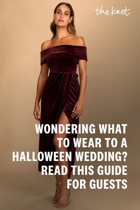 Halloween Wedding Dresses Guest, Halloween Wedding Outfits Guest, Halloween Wedding Guest Attire, Halloween Wedding Guest Dress, Halloween Wedding Guest Costumes, Halloween Wedding Costumes For Guests, Halloween Wedding Attire, Halloween Wedding Guest Outfit, Gothic Wedding Guest Outfit