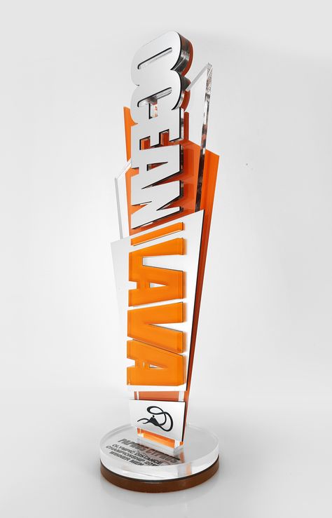 Acrylic Trophy Design, Trophy Craft, Customer Day, Room Signage, Pylon Sign, Glass Trophies, Acrylic Trophy, Award Trophy, Plaque Design