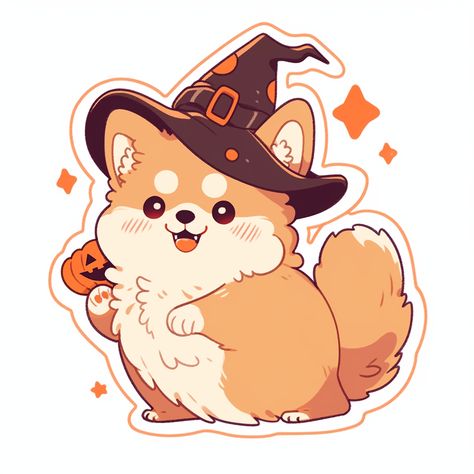 🎃🐶 This fun and unique Halloween illustration features a spooky puppy wearing a witch's hat, vampire teeth, and a jack-o-lantern peeking from behind! 🧛♂️🐕 Perfect for Halloween dog lovers! 🎃🌟 #spooky #puppy #halloween #dogsofinstagram #october #dog #scary #puppiesofinstagram #horror #dogs #fall #puppylove #art #cute #creepy #puppies #photography #love #pumpkin #dogstagram #trickortreat #instadog #autumn #dogoftheday #doglover #halloweencostume #pet #makeup #doggo #photooftheday Witch And Dog Art, Journal Drawings, Halloween Puppy, Puppies Photography, Puppy Illustration, Cute Creepy, Witch Drawing, Ghost Costume, Vampire Teeth