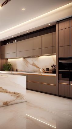 Luxury Litchen Cabinets, Luxury Kitchen Design Wood Cabinets, Modern Kitchen Design Luxury 2024, Aesthetic Mansion Kitchen, Sleek Kitchen Cabinets, Modern Kitchen Room, Modern Luxury Kitchen, Simple Kitchen Design, Modern Kitchen Cabinet Design