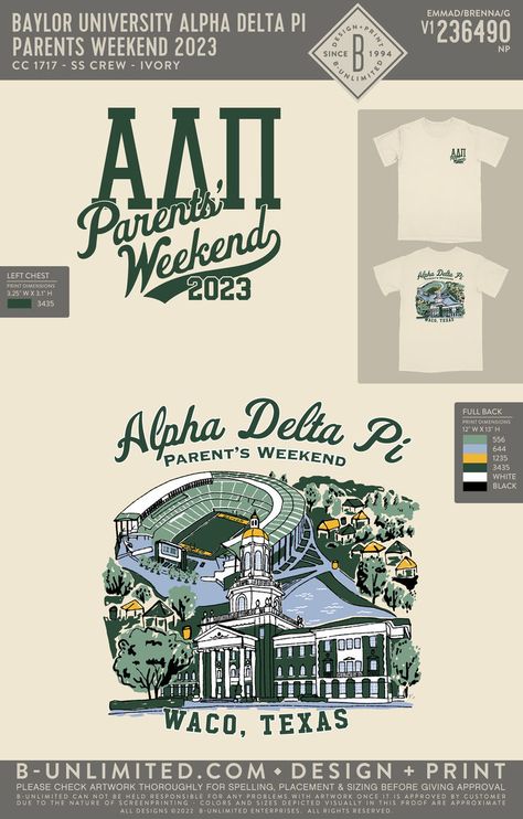 📣 Looking for customized sorority merch? We’ve got you covered! Bid Day Designs | Sorority | Sisterhood | Greek Life | Sorority Shirts | Bid Day | Sorority Recruitment | Sorority Poses | Sorority Rush Themes | Big Little Ideas | Spring Recruitment | Sorority Big Little Idea | Sorority Merch ideas | Theme Shirts | TShirt Chair |Merchandise Chair | Sorority Events | Group Orders | Custom Orders | #College #Sorority #GreekLife #SororityClothes #SororityMerch #Fraternity #Brotherhood Sorority Parents Weekend, College Shirt Design, Sorority Family, Sorority Rush Themes, Homecoming Themes, Parents Weekend Shirts, Sorority Poses, Sorority Sisterhood, Parents Weekend