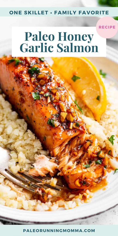 Dairy Free Salmon Recipes, Gluten Free Salmon Recipes, Paleo Salmon Recipe, Clean Eating Salmon, Healthy Salmon Dinner, Paleo Fish Recipes, Paleo Fish, Autoimmune Paleo Recipes, Honey Garlic Salmon