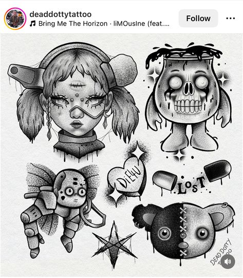 Bring Me The Horizon Drawings, Bring Me The Horizon Art, Bring Me The Horizon Tattoo, Bmth Tattoo, G59 Tattoos, Tattoo Art Drawings Sketches, Kpop Tattoos, Cute Tats, Post Human