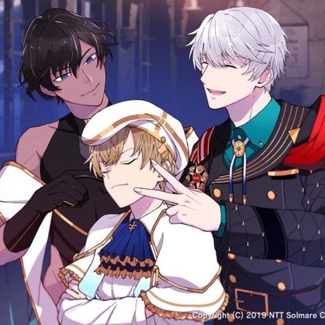 [- Obey Me! Simeon, Luke and Solomon chat picture Luke Obey Me!, Yandere Characters, Obey Art, Obey Me, Shall We Date, Mystic Messenger, I'm A Simp, Vol 2, Cute Icons